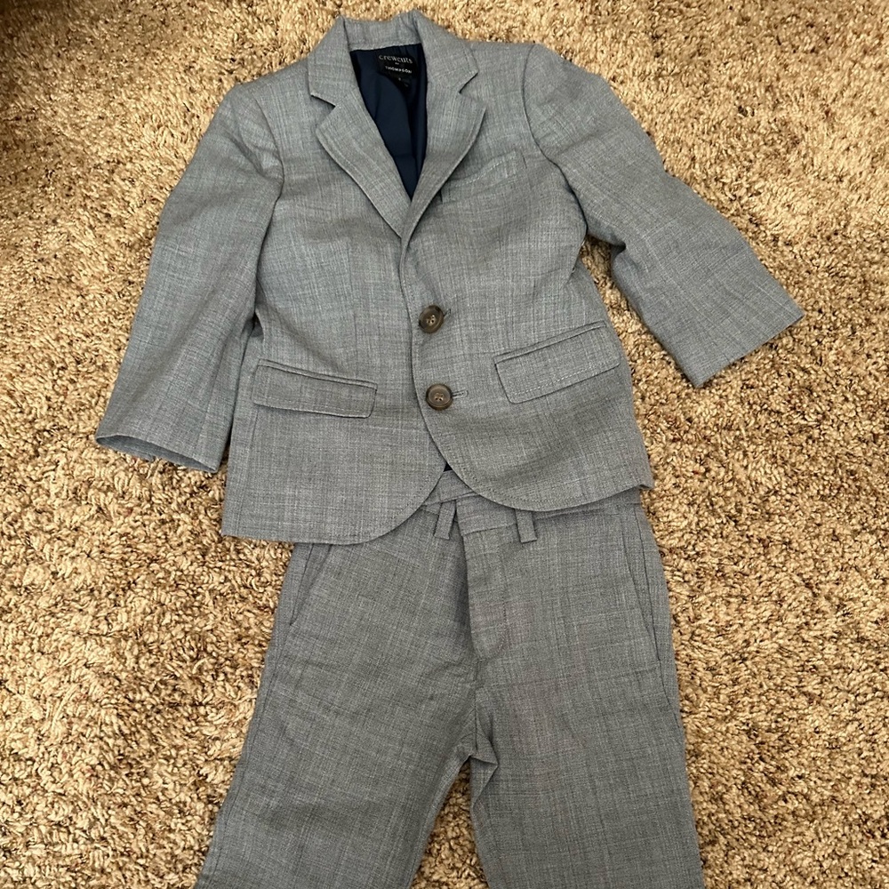 J. crew crewcuts toddler light grey suit 2T